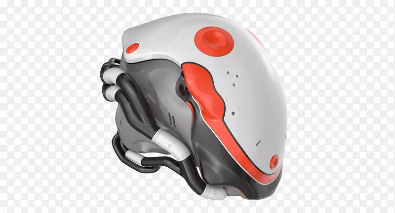 橘色白色便携式VR头盔