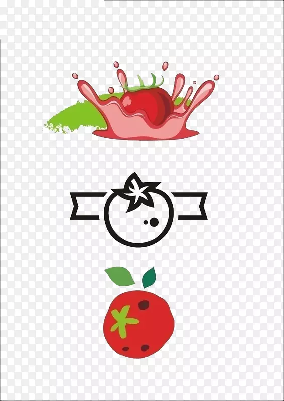 番茄和番茄汁素材图