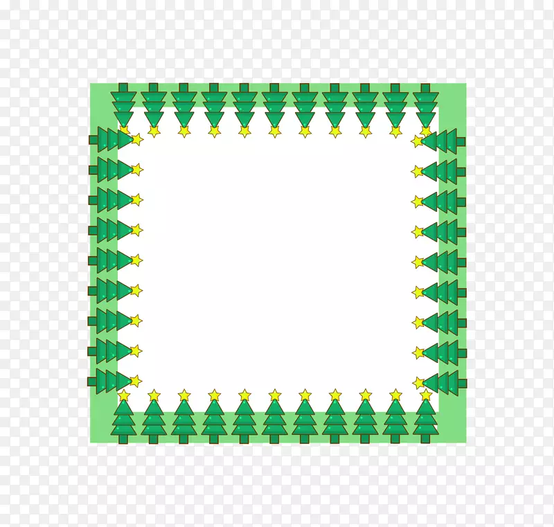 绿色圣诞树边框纹理装饰图案