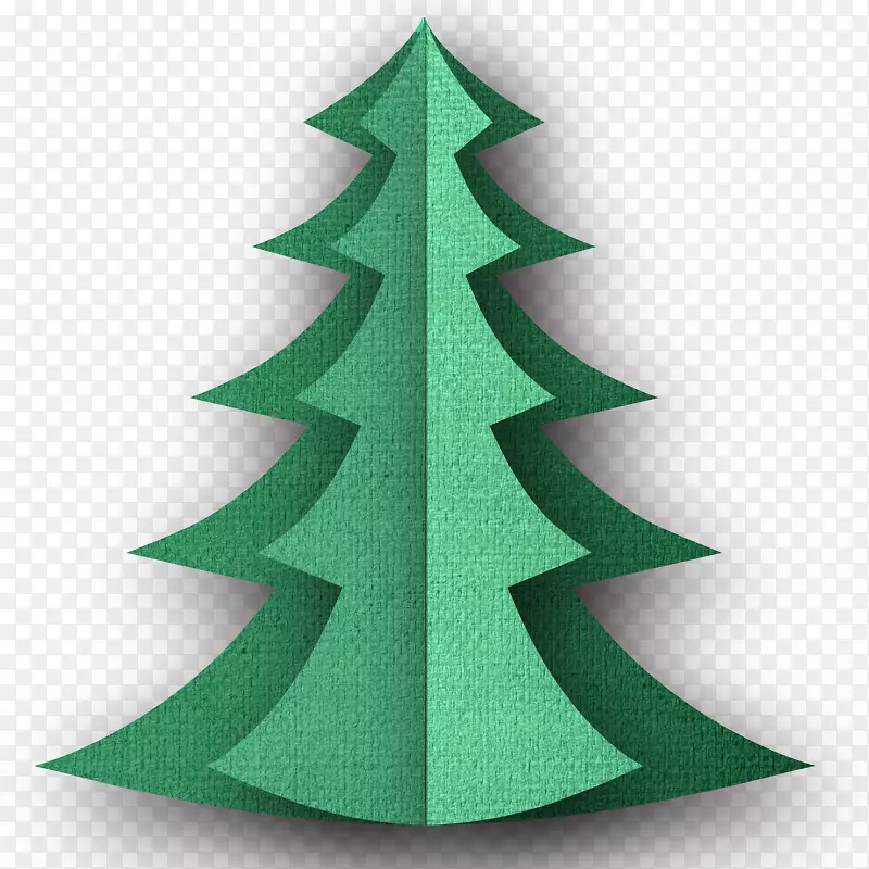 小清新绿色圣诞树装饰图