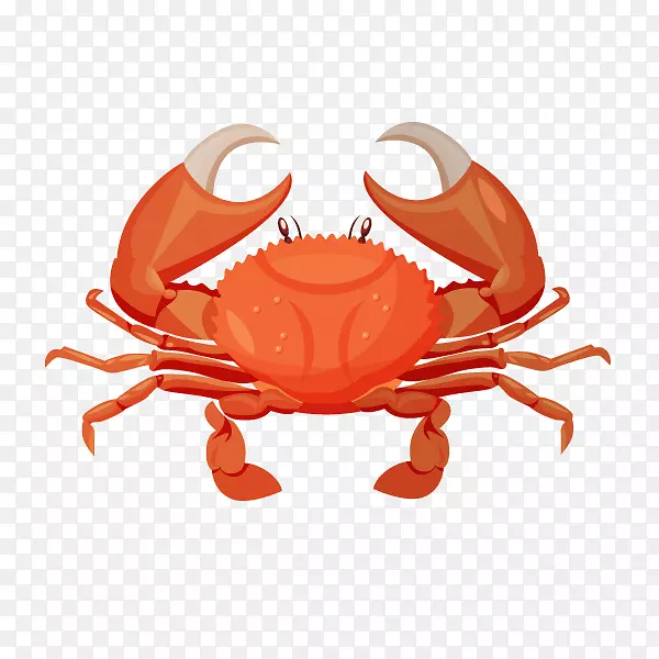 卡通装饰海洋生物海报设计螃蟹