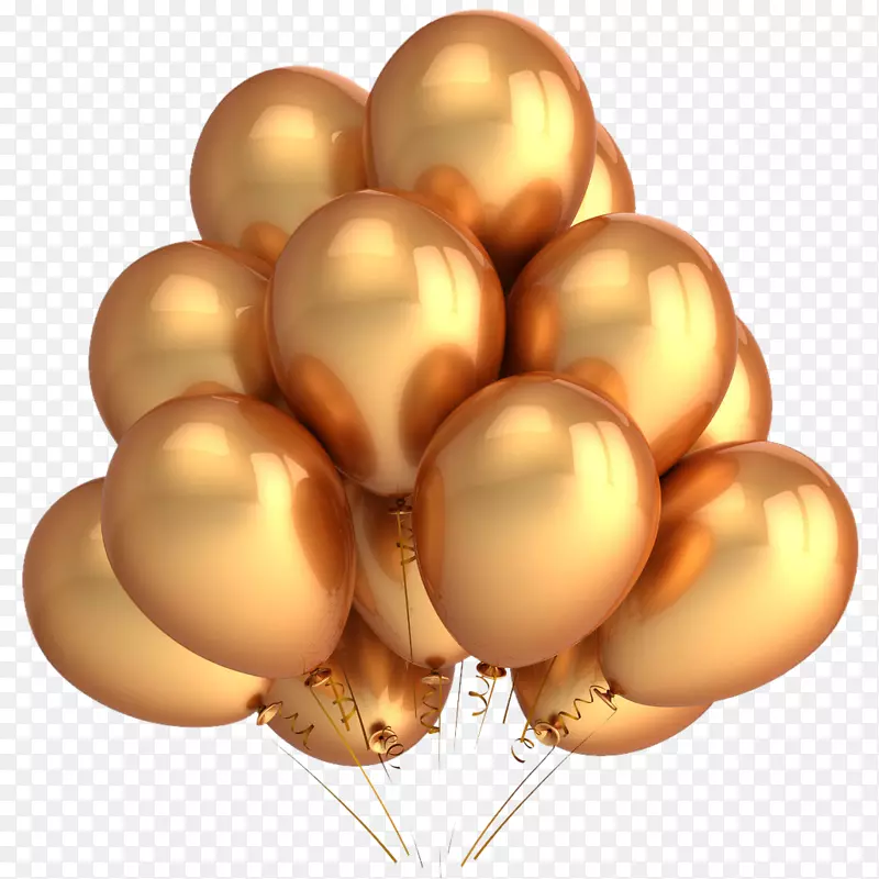 高清个性金色气球