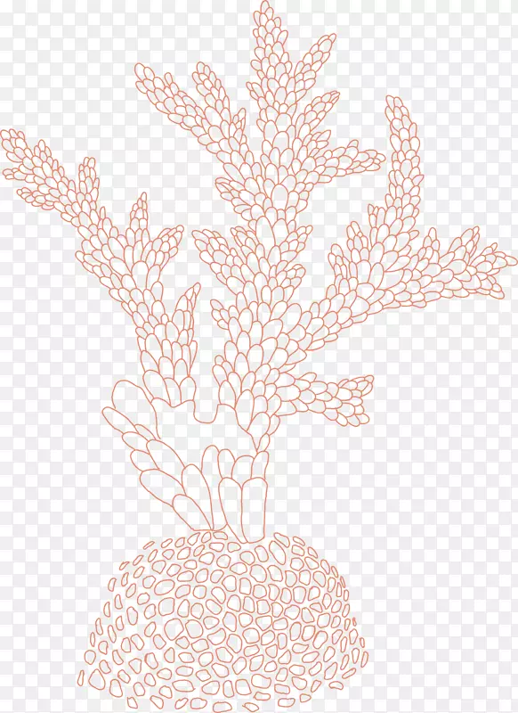 卡通装饰线条海洋生物海报设计珊