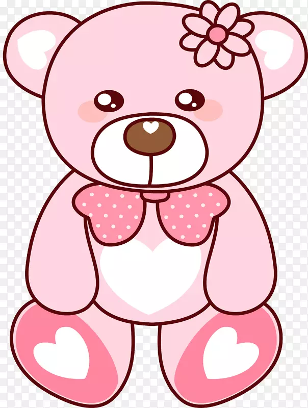 粉色小熊设计素材