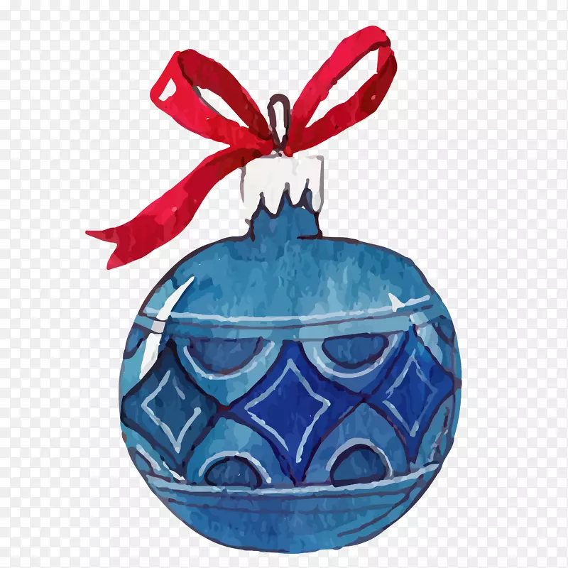 圣诞蓝色装饰球免抠素材