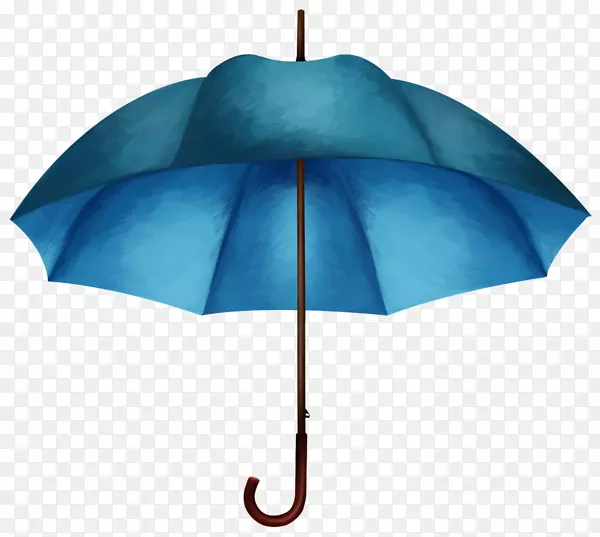蓝色雨伞