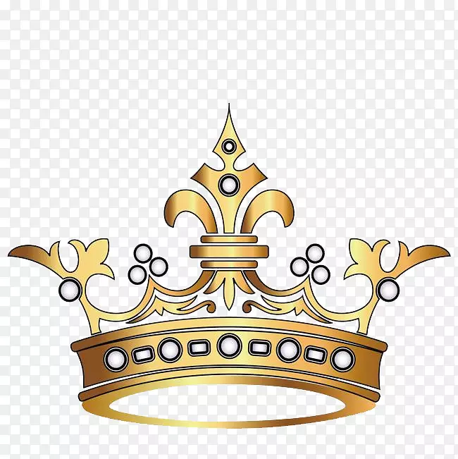 女王节卡通皇冠质感矢量图