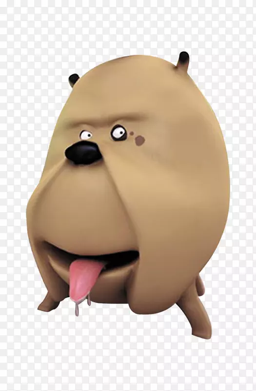 呆萌的卡通狗
