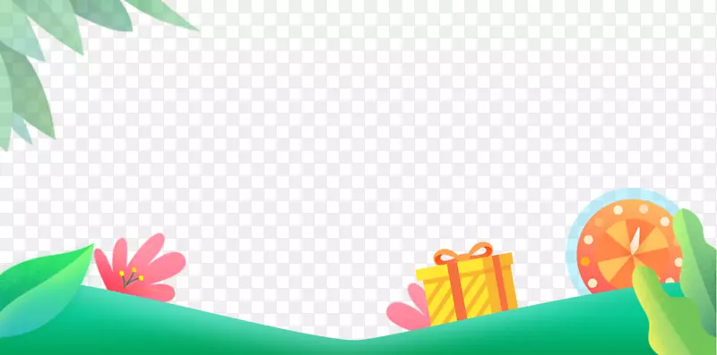 春天 绿植 花礼盒 转盘 绿色