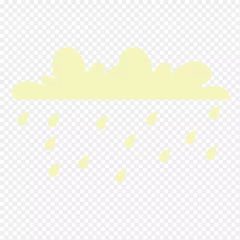 矢量手绘卡通云彩雨滴插画