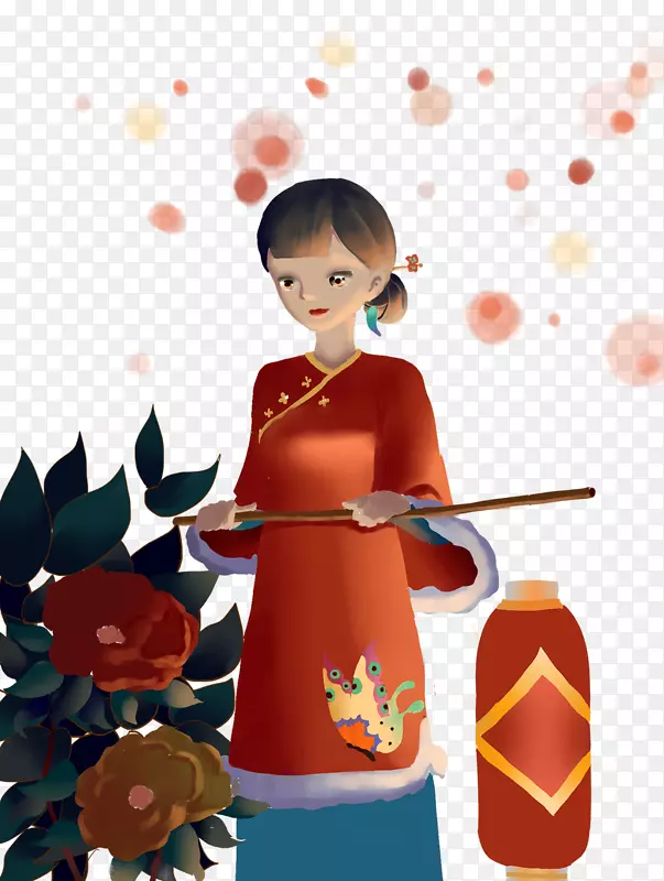 传统节日手绘中国风中元节元素