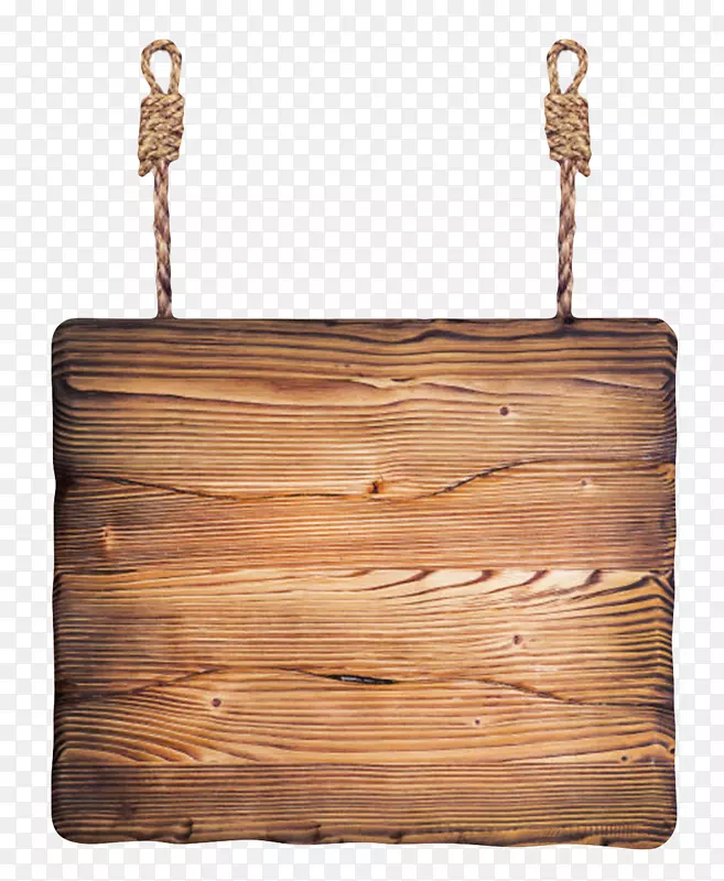 深棕色布满年轮挂着的木板实物