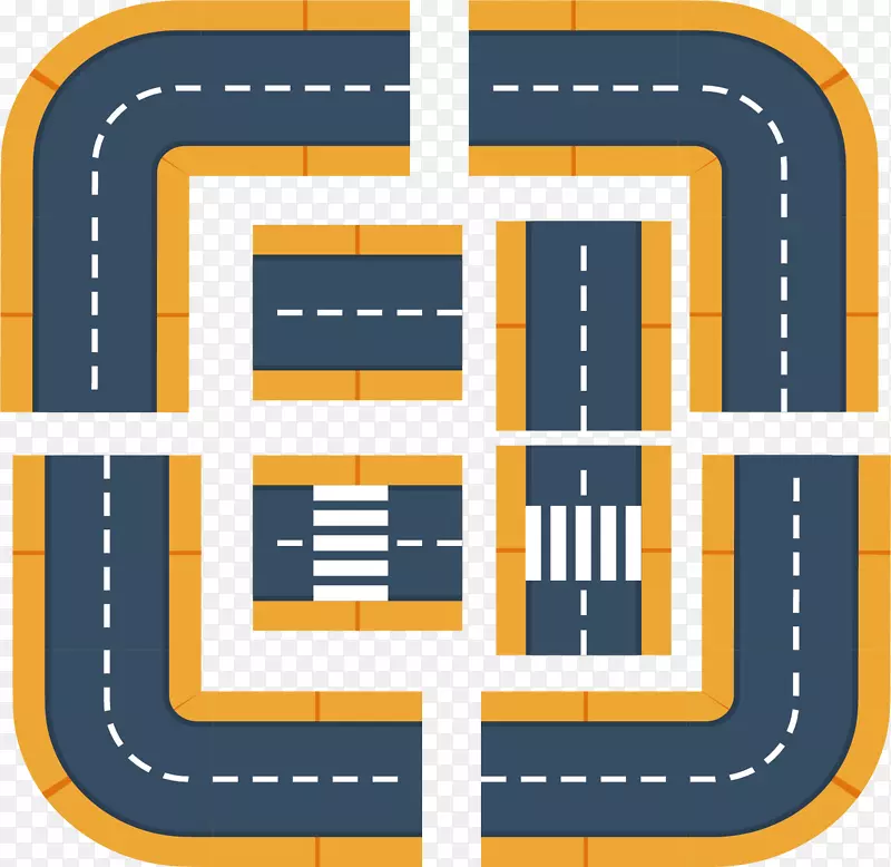 矢量手绘操场跑道