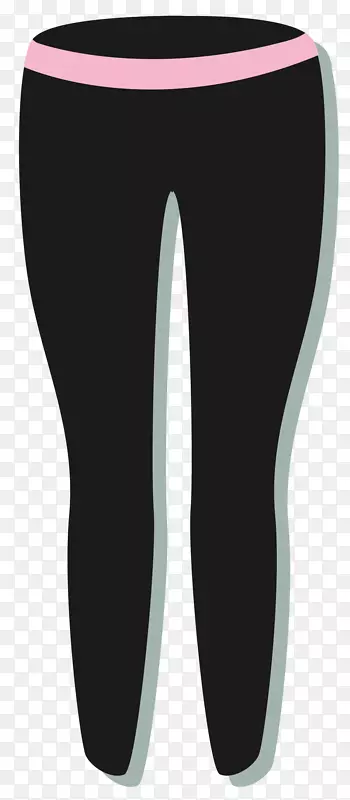 黑色扁平风格矢量运动裤