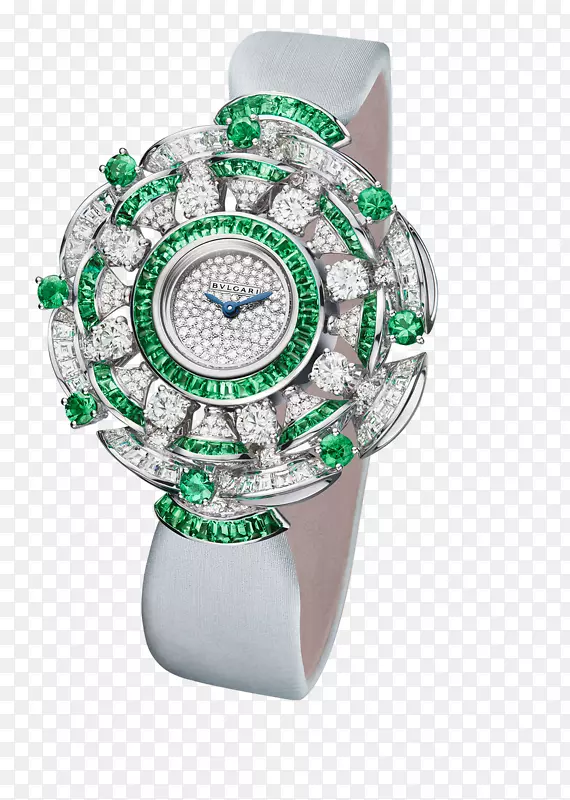 宝格丽腕表绿色镶钻女表手表