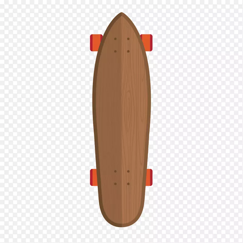 木质褐色滑板设计