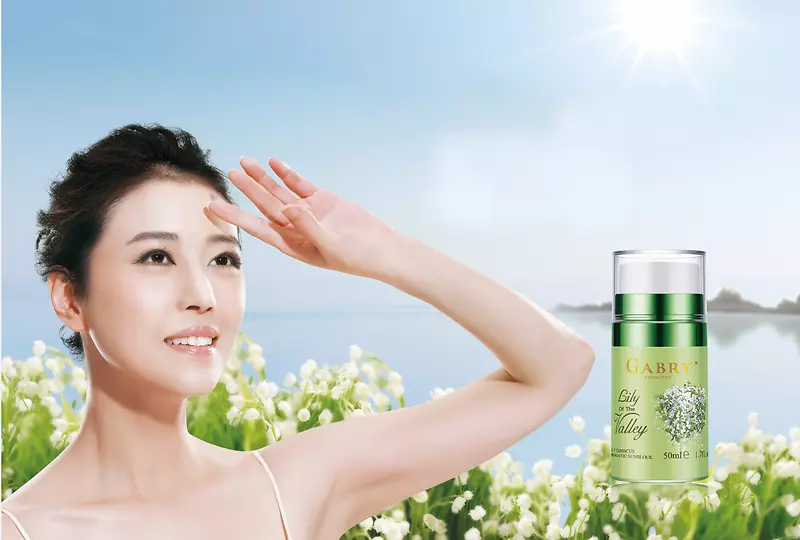 阳光美女，夏日洗化，满天星