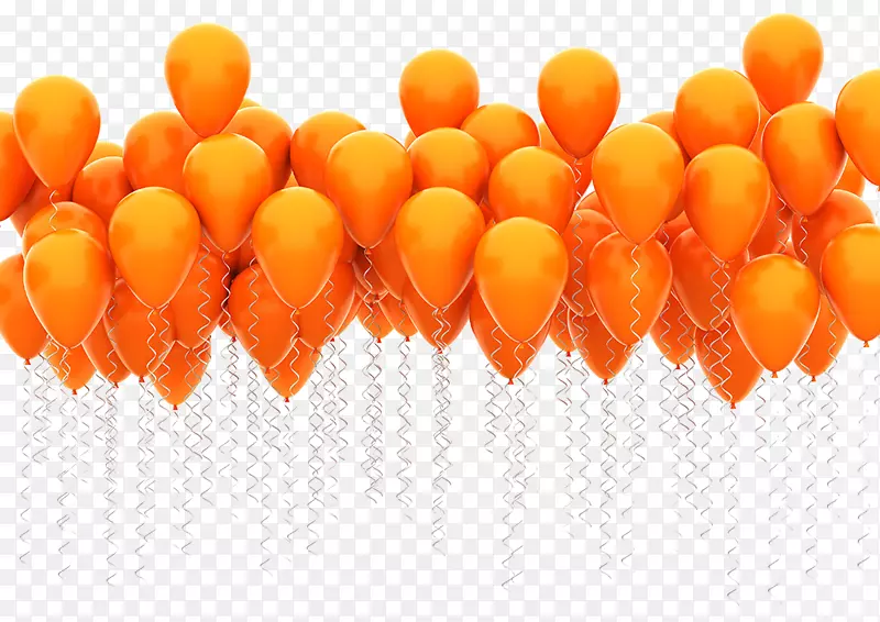 橘黄色飘在空中的气球