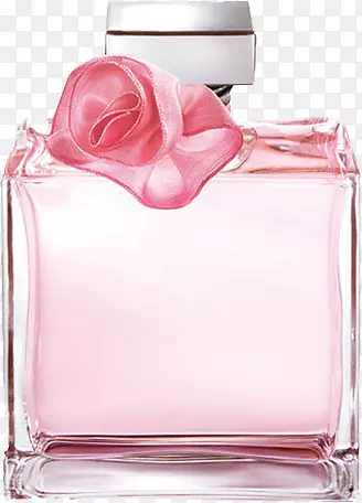 粉红色丝带香水瓶