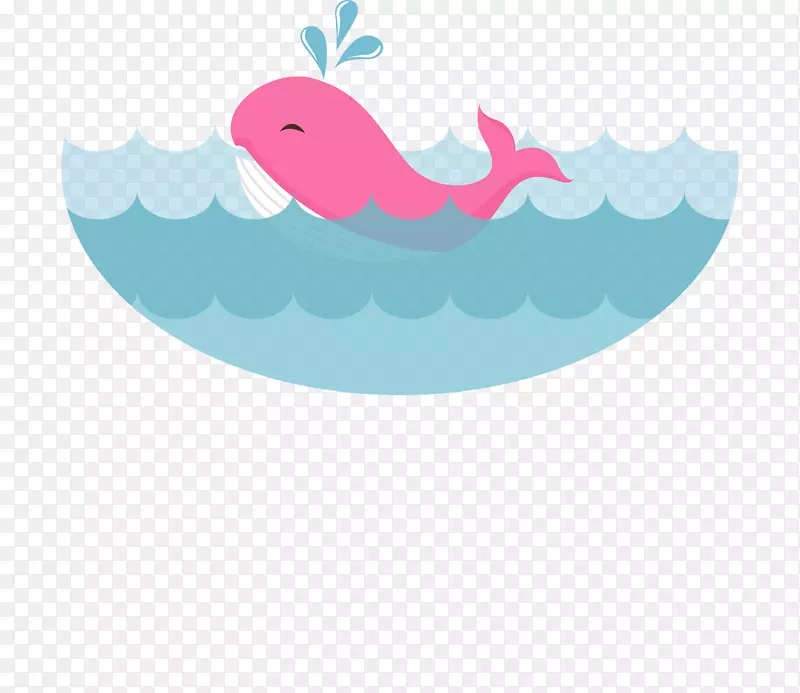 大海里的粉红鲸鱼