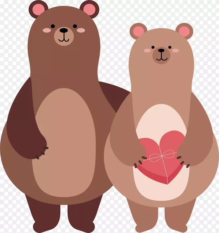 情人节快乐可爱大熊