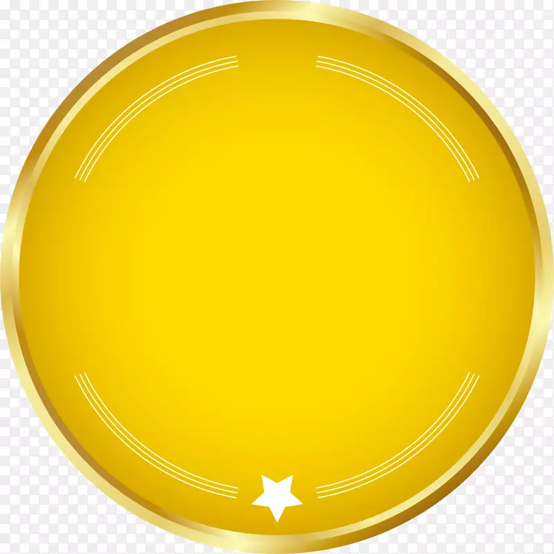 黄色闪耀圆圈标志