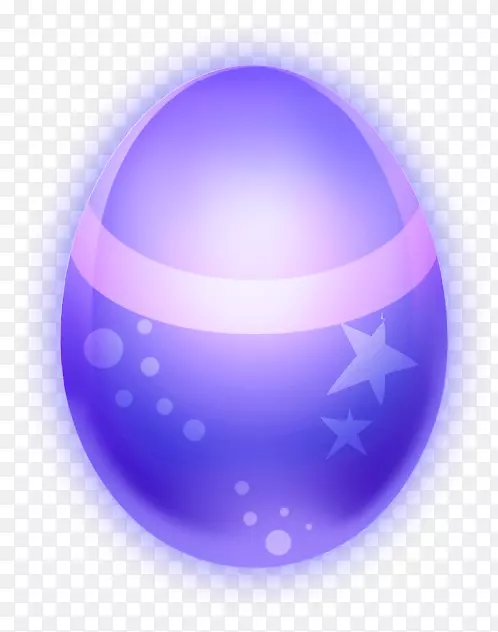 手绘紫色炫彩彩蛋装饰