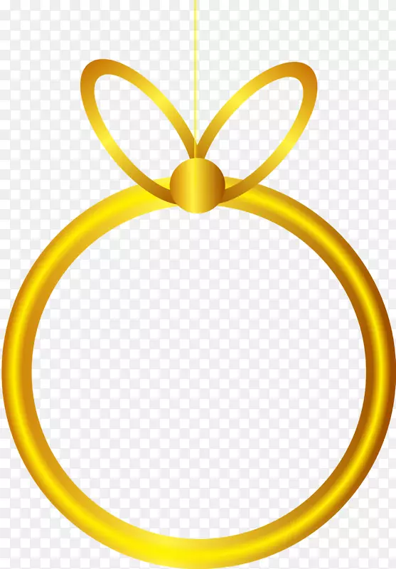 金色圆圈蝴蝶结