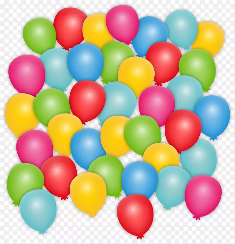 儿童节密集多彩气球