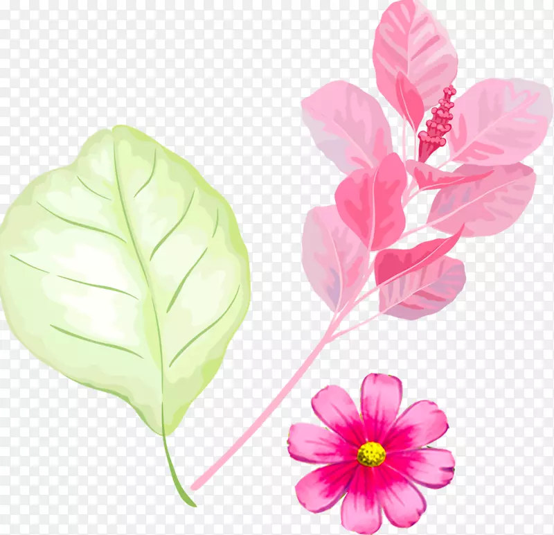梦幻花草png素材