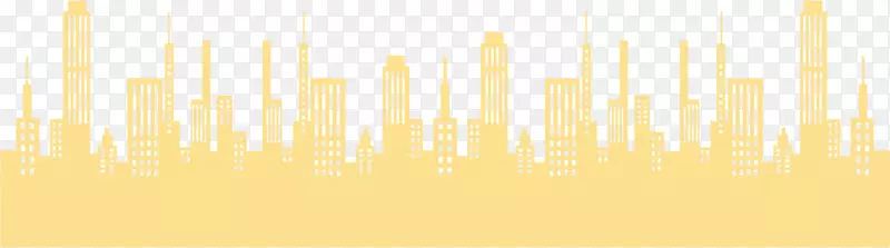 黄色城市光剪影
