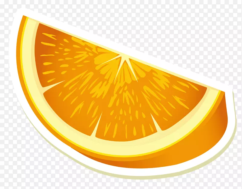 立体手绘风格水彩柑橘