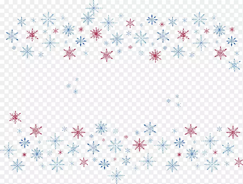暖冬时节美丽的雪花边框