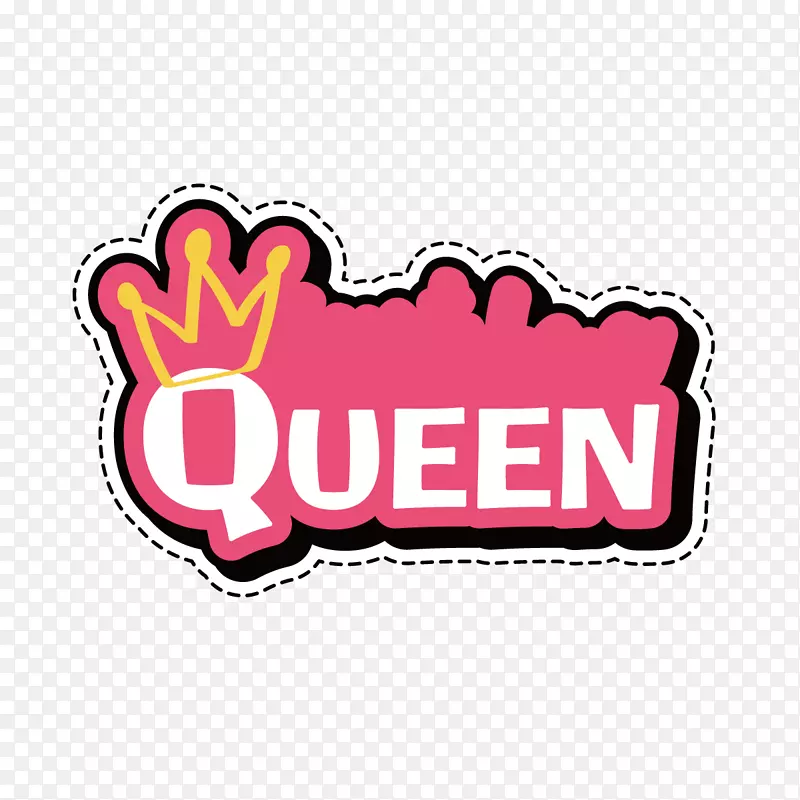 粉色女王图标贴纸