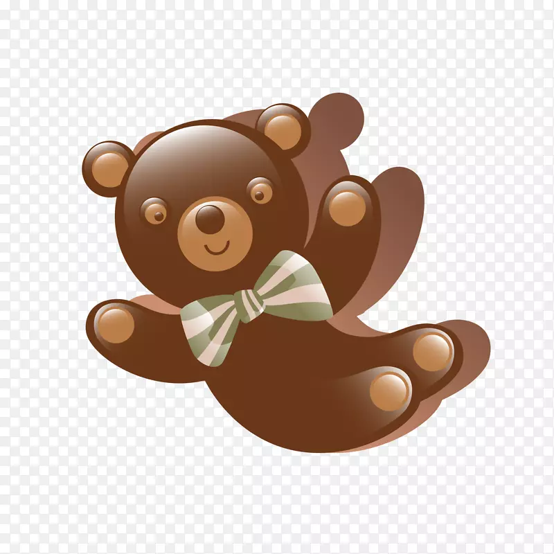 卡通棕色的小熊设计