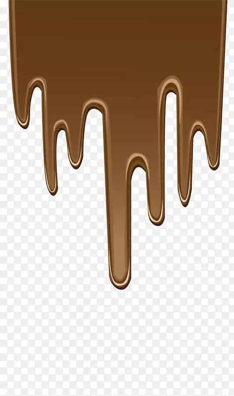 棕色流淌着的巧克力浆