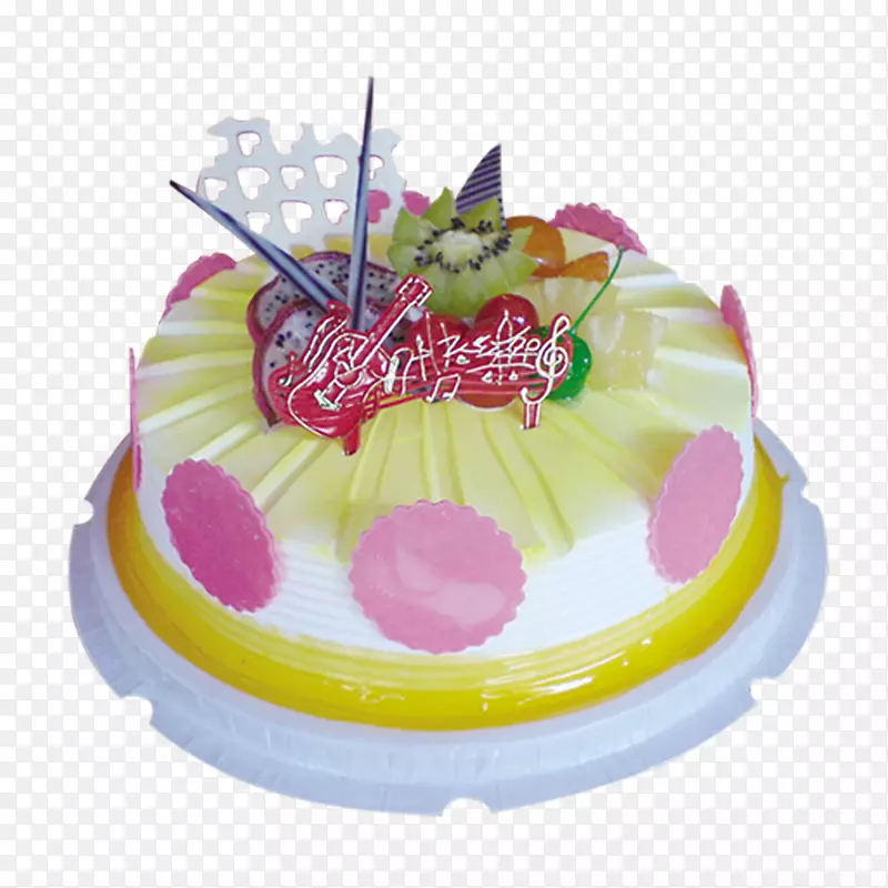 精美五彩圆环生日蛋糕