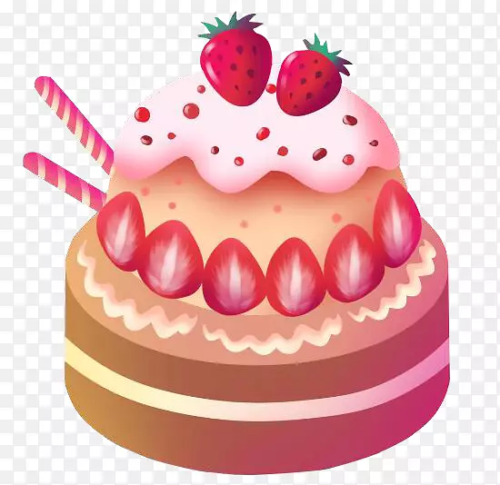 草莓生日蛋糕图标