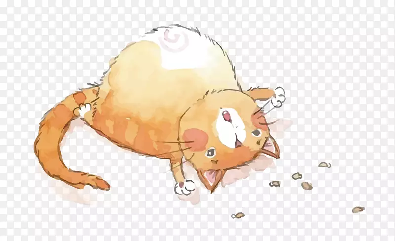 矢量胖胖的小橘猫