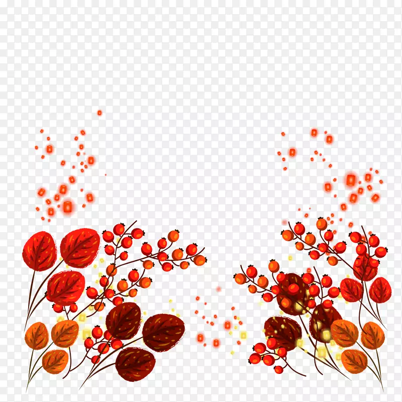 红色鲜花装饰