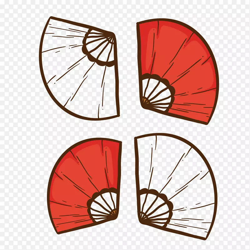 手绘中国风扇子设计