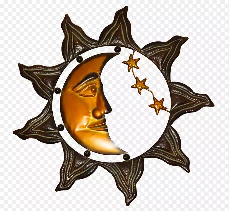 太阳月亮金属装饰物