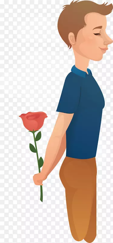 矢量图求婚的男生