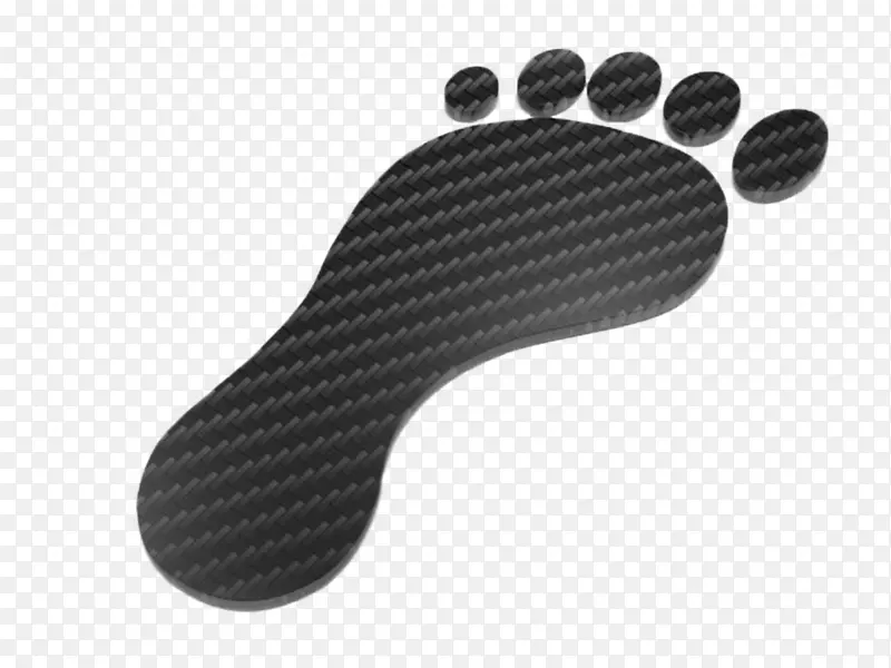 黑色带颗粒的塑料人物脚印素材