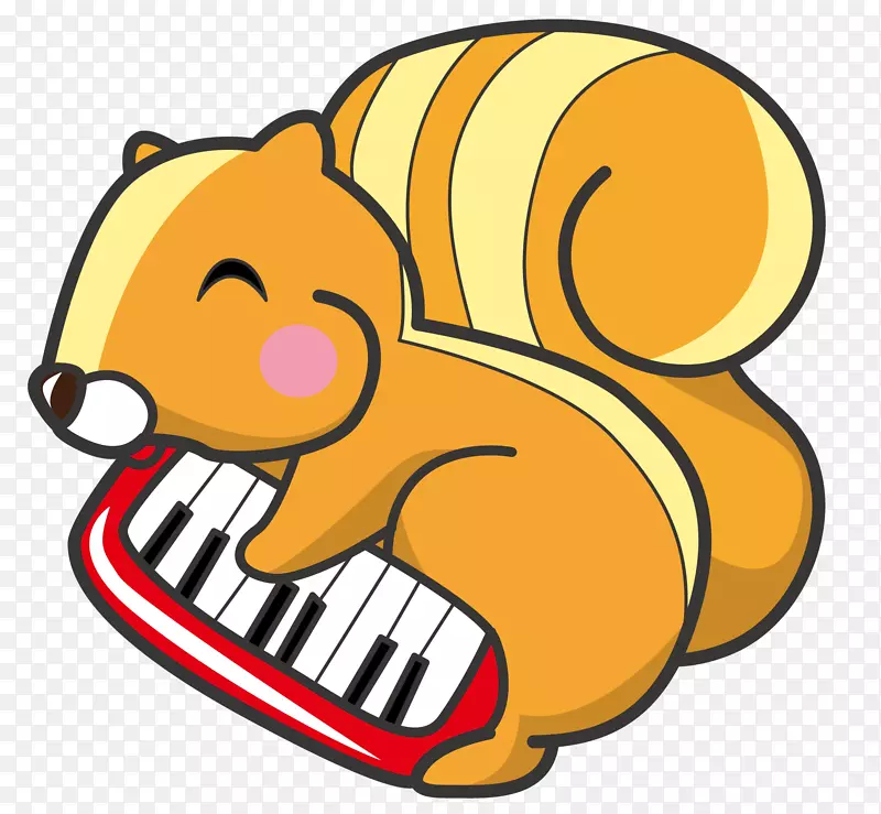 一只玩风琴的松鼠