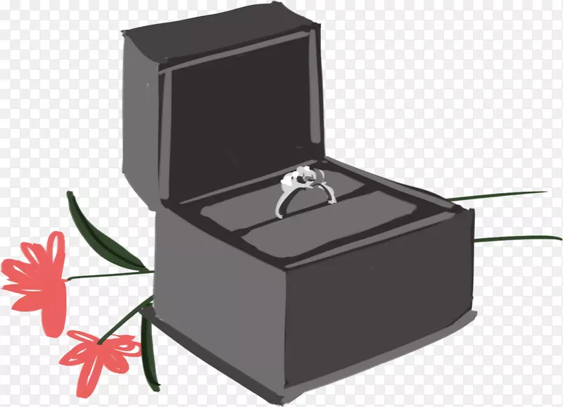 手绘情人节求婚戒指装饰