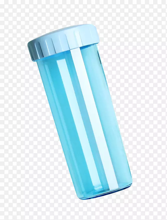 透明蓝色塑料杯