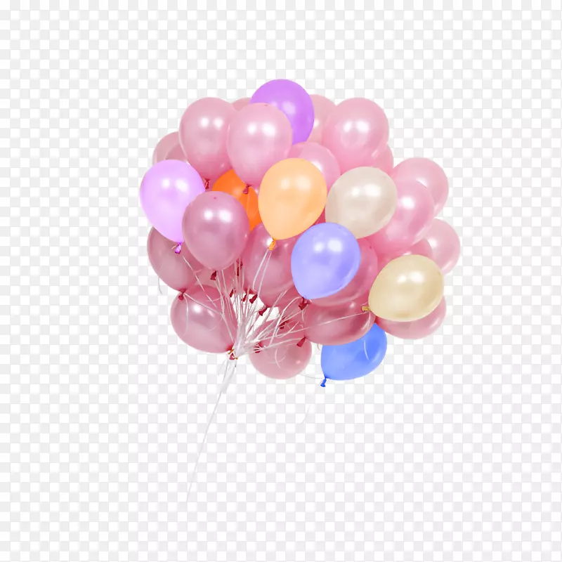 粉色氢气球