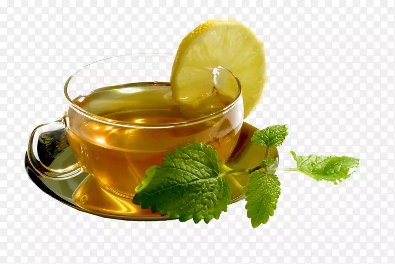 中国养身柠檬绿茶免抠图免费下载