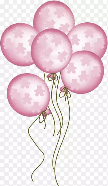 粉色花纹气球
